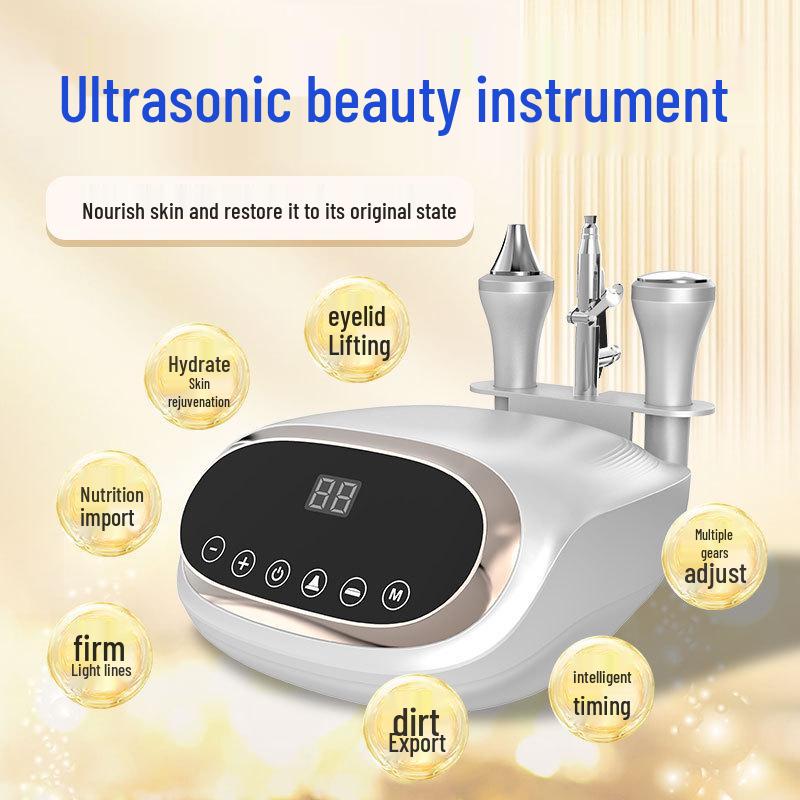 Ultrasound Ion Facial Device: Home Skin Lifter & Oxygen Infusion for Eye Wrinkles and Hydration Basic Single-head (Face)
