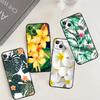 Tropical Paradise Hawaiian Flower Phone Case For iPhone 17 Pro Max 16 14 13 12 11 15 Pro Max Plus 12 13 Mini 16e 17 Air Cover
