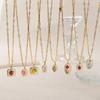 Niche Fresh Plant Series Necklace Diy Lemon Strawberry Bow Pendant Necklace Collarbone Chain