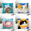 Cute Cartoon Cat Patterns Pillow Case Home Living Room Decoration Linen Pillowcover Pillow Cases Cushion Cover