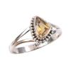 Natural Citrine Gemstone Handmade 925 Sterling Silver Jewelry Ring Size 8 U6S66
