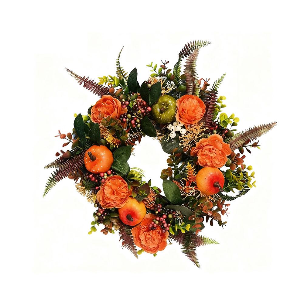 Decoration Wreath Fall Peony Pumpkin Sunflowe for Front Door Festival Celebration Diy Christmas Home Decoration