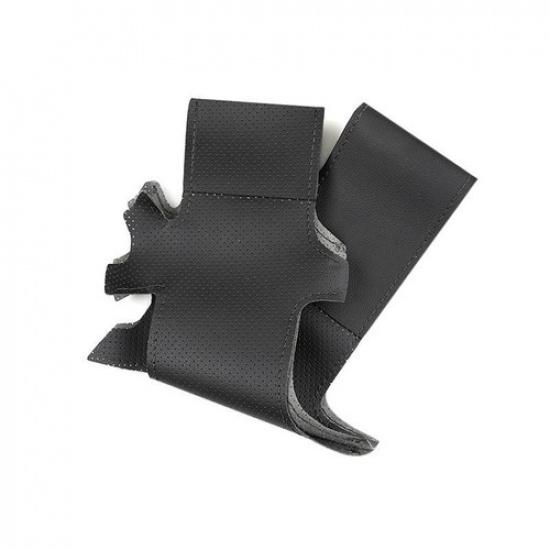 All Black Sewing Leather Steering Wheel Cover For BMW E36 E46 E39 X3 E83 X5 E53