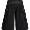 American Retro Deconstruction Design Overalls Children's Summer New Street Double-breasted Pleated Cropped Pants