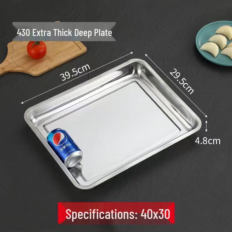 Lantuan Stainless Steel BBQ Grill Pan with Drain Rack