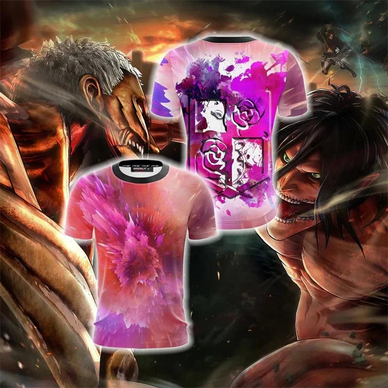 Anime "Attack on Titan" Levi Ackerman Graphic Men's T-shirts 3D Manga Printed T-shirts Summer Round Neck Casual Harajuku Fashion T-shirts