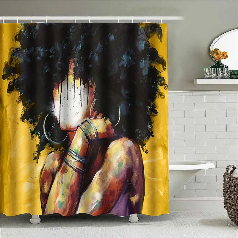 Boho Shower Curtain Nature Landscape Art Washable Bathroom Decor Farmhouse Home Textile Modern Abstract Wall Hanging Backdrop
