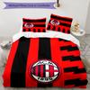 3pcs A-AC Milan Design Cover Set - HD Printed Bedding with 1 Cover and 2 Pillowcases - Perfect for Home and Dorm Decor