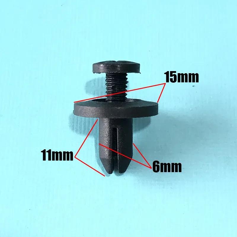 10/20/50pcs Auto Bumper Fastener Clip 6mm Hole Rivet Retainer Push Engine Cover Car Door Bumper Cover Fasteners For Honda Toyota