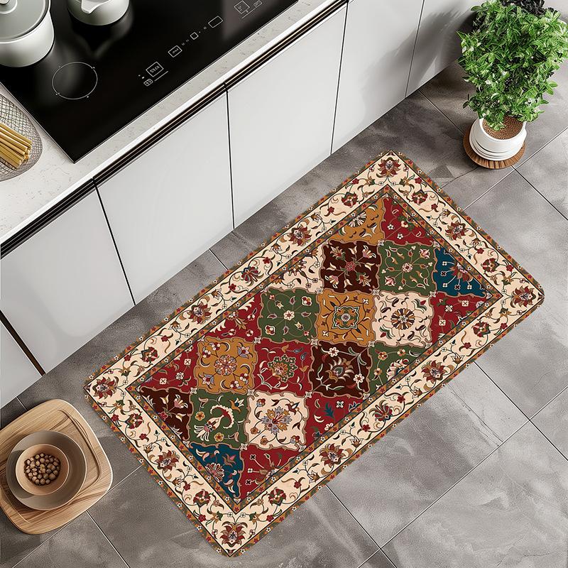 1pc Rug Colorful Bohemian Style 3D Printed for Floor Decoration Soft Non-slip Rug Entrance Mat Home Living Room Bedroom Ornament