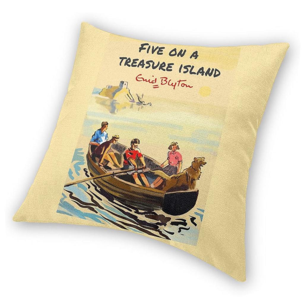 The Famous Five By Enid Blyton Pillowcase Polyester Linen Velvet Printed Zip Decor Sofa Seater Cushion Case