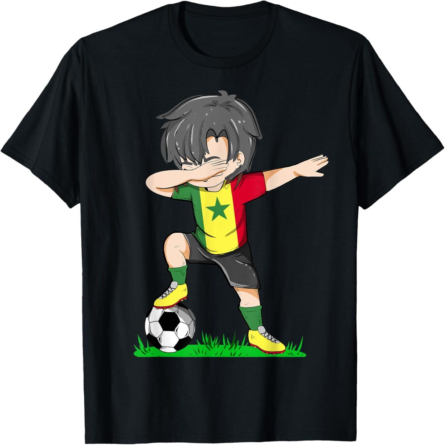 Soccer Senegal Jersey Shirt Senegal Flag Football Boys Men T-Shirt S