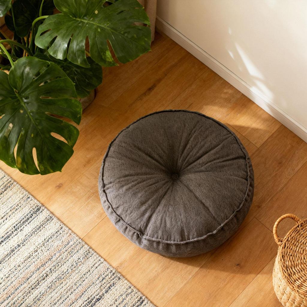 Circle Meditation Cushion, Floor Cushion Pad for Seating Sitting Chair Sofa Office