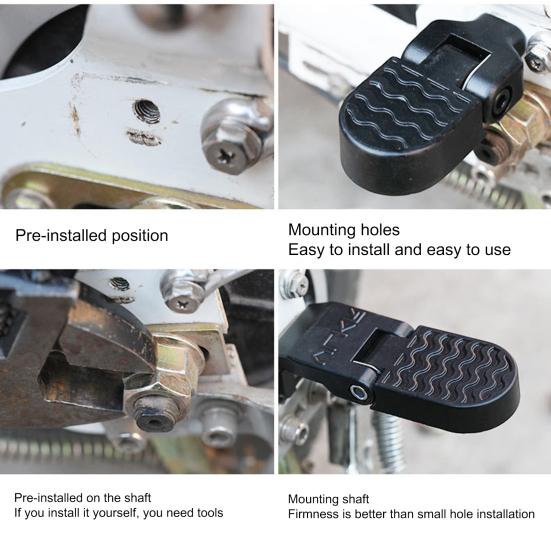 Electric Mountain Bike Pedal Aluminum Alloy Folding Rear Footrest Carrier Board