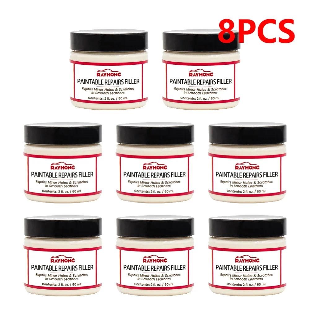 Pasta Riempitiva per Pelle 60ml Composto Riempitivo Riparatore per Pelle Vera Crema Ripristinante per Pelle Riempitivo per Strappi Fessure Ustioni Buchi