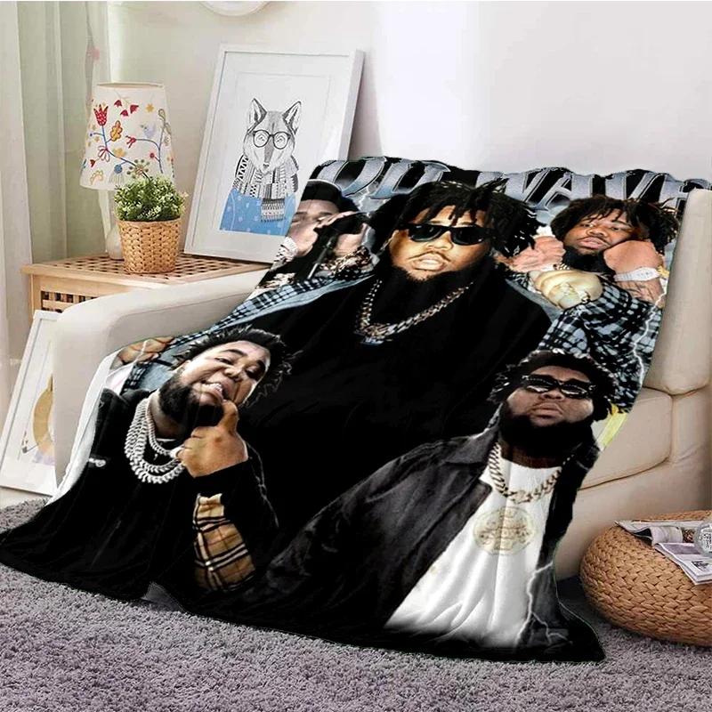 HD Rod Wave D Print Rapper Star Soft Plush Throw Blanket for Living Room Bedroom Picnic Bed Sofa Cover Cozy Flannel