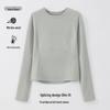Women's Merino Wool and German Velvet Round Neck Bottoming Shirt - A-type Stitching and Thickened Skin-Beautifying Fabric