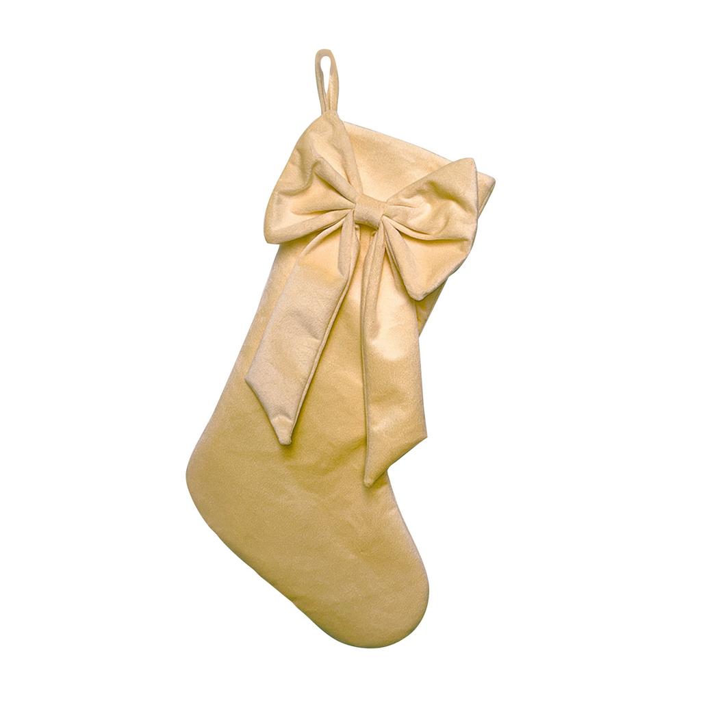 Christmas Bow Velvet Socks, Velvet Christmas Socks, Candy Bags, Bow Gift Bags, Large Bow Sock Gift Bags