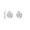 Pear Water Drop Zircon Hoop Earrings Mini Ear Buckle Light Luxury Teardrop Stud Earrings  Jewelry
