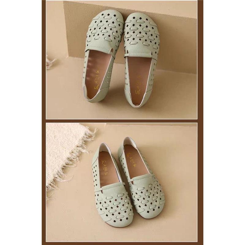 Women's Slip-on Flats Breathable Hollow Out Soft Non-slip Sole Summer Casual Shoes