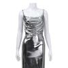 Sommer Damen unregelmäßig ausgehöhlt rückenfrei Schlitz Nachtclub Sexy Spice Girl trägt ein Neckholder-Kleid
