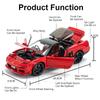 1:32 Subaru Impreza Honda Nsx Model Toy Alloy Diecast Car Sound Light Pull Back 4 Doors Opened Vehices For Kids Birthday Present