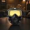 Oil And Gas Safety Gear Full Face Goggle Mask, Detachable Cycling Goggles Mask with Anti-Fog HD Lens Protective Eyewear Lens, Large Viewing
