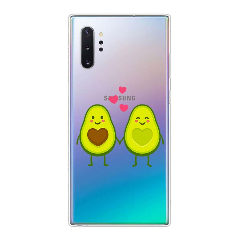 Cute Avocado Food For Samsung Galaxy Note 20 10 9 8 Plus Ultra Lite M31 M31S M10 M10S M20 M21 M30 Phone Case