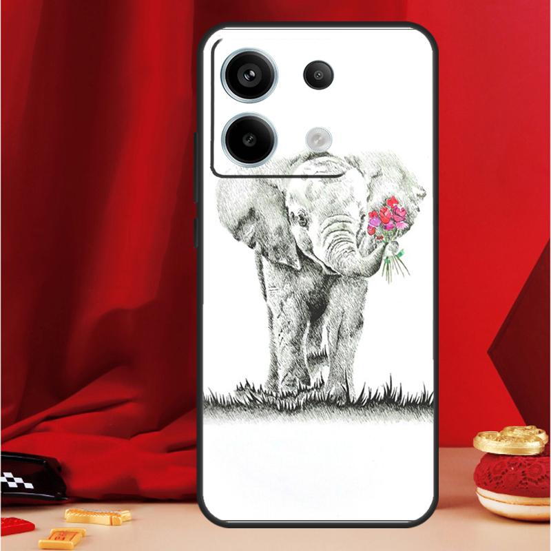 Cute Elephant Case For Xiaomi Redmi Note 13 Pro 12 11 9 10 Pro 12S 11S 10S 9S Redmi 12 10C 12C 13C Cover