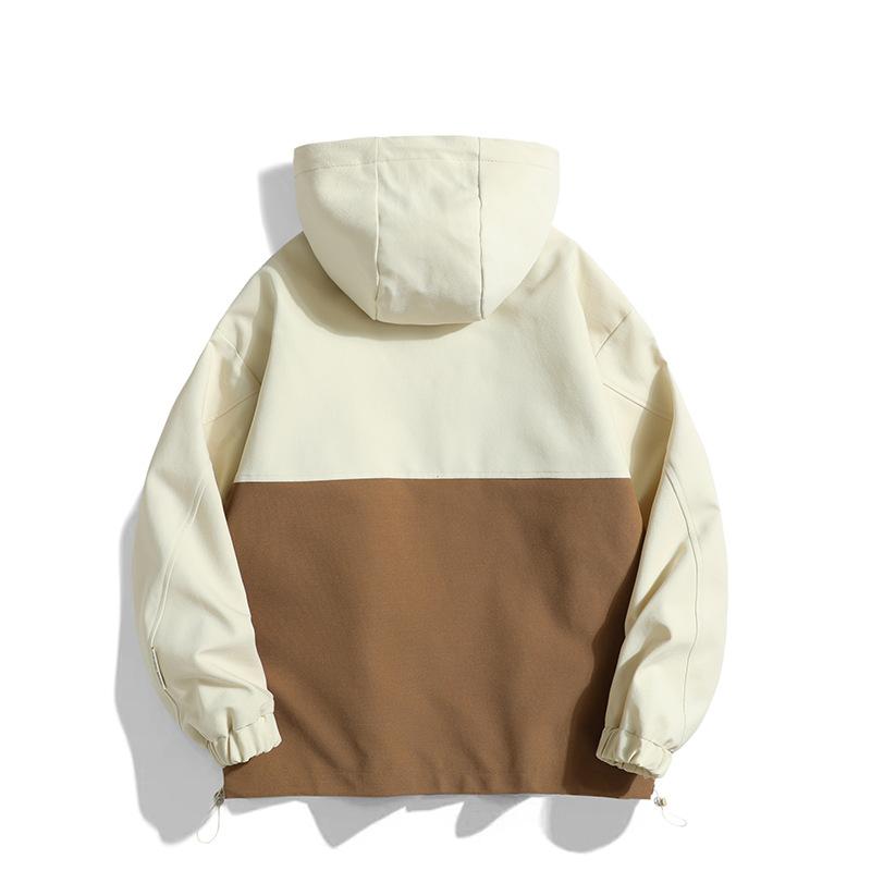 Large Size Jacket Spring and Autumn Hooded Jacket Jacket Men's Spring and Autumn Teen Handsome Versatile Loose