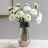 2-köpfiges künstliches Kamelien-Blumenarrangement Realistische Seiden-Kunstpflanze für nordische Wohnzimmer-Dekoration Elegantes Geschenk für Pflanzenliebhaber