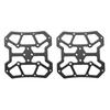 1 Pair Aluminum Alloy Bike Bicyle Clipless Pedal Platform Adapters for SPD(Black)