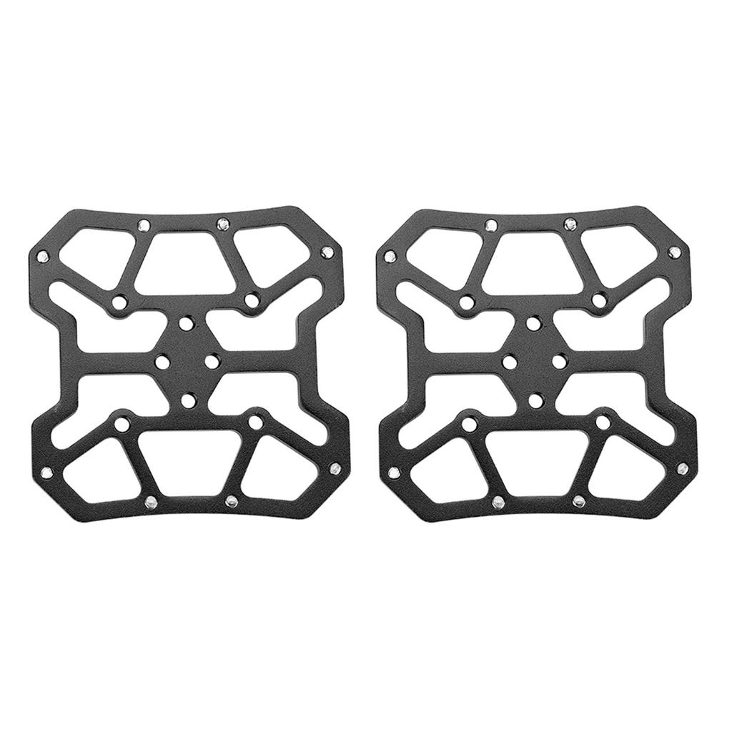 1 Pair Aluminum Alloy Bike Bicyle Clipless Pedal Platform Adapters for SPD(Black)