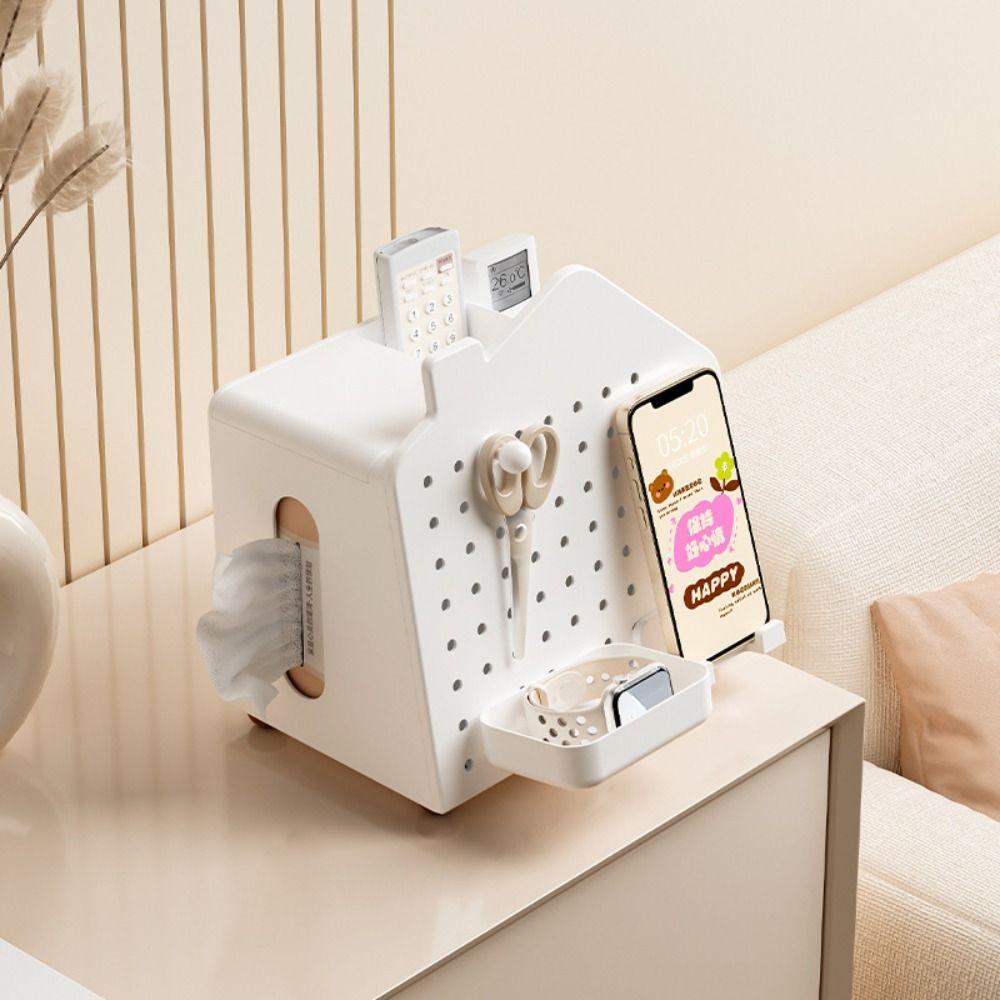 Household Desktop Organizer Perforated Board Storage Stationery Organizer  Tabletop Display