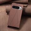 For Google Pixel 9 Pro XL Case BINFEN COLOR BF35 Geometry Imprinted Leather Phone Cover RFID Blocking Wallet Stand
