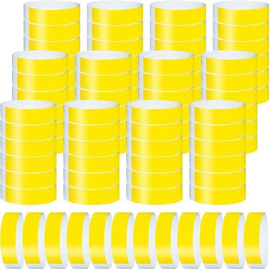 1200 Pcs Plastic Paper Wristbands for Events Neon Color Wrist Bands Concert Identification Wristbands Paper Bracelets Wristbands Party Hand Bands