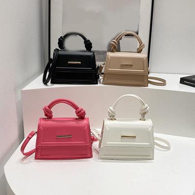 Stylish Solid Color PU Leather Women's Shoulder Bag Handbag Design Small Crossbody Bag Ladies Flap Messenger Bag