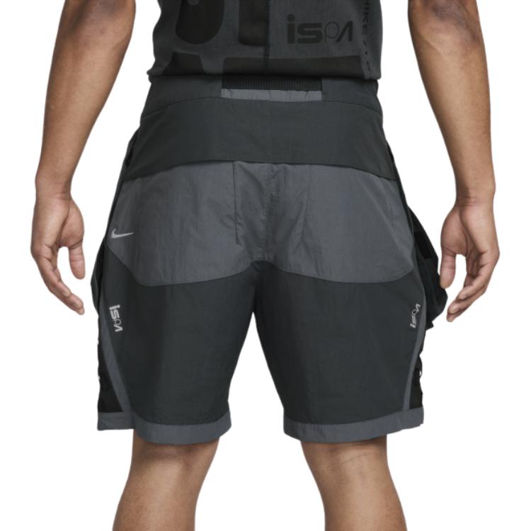 Nike ISPA Casual Brand Logo Comfortable Fashion Sports Shorts Unisex Shorts Coal-Black Dark-Gray Black FV4896-060