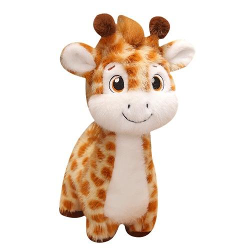 

Golden Sable Deer Doll Cute Giraffe Plush Toy Children S Ragdoll Bedside Ornament Gift Girl 30cm коричневий