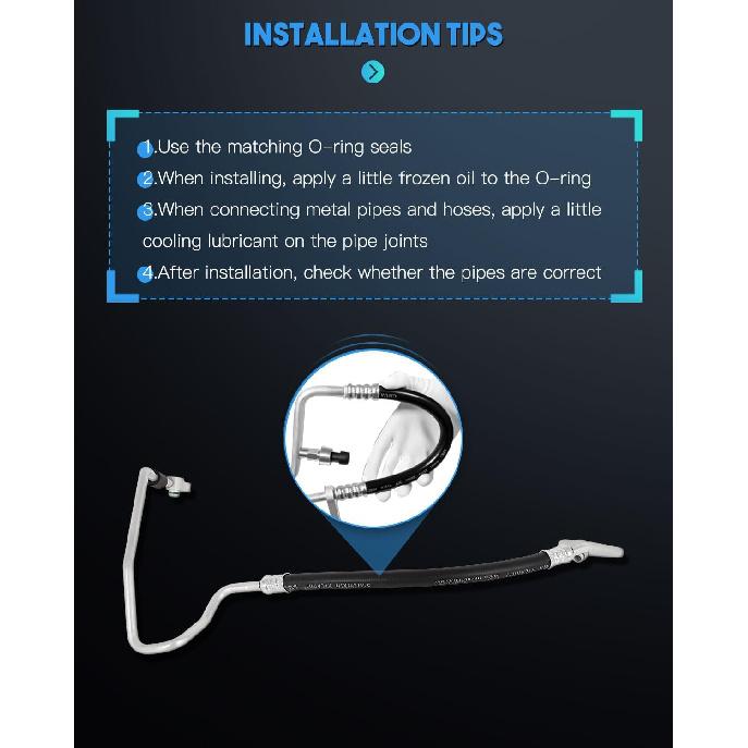 ECCPP A/C Discharge Line Hose Assembly Compressor to Condenser 2002-2006 for Honda CR-V 2.4L