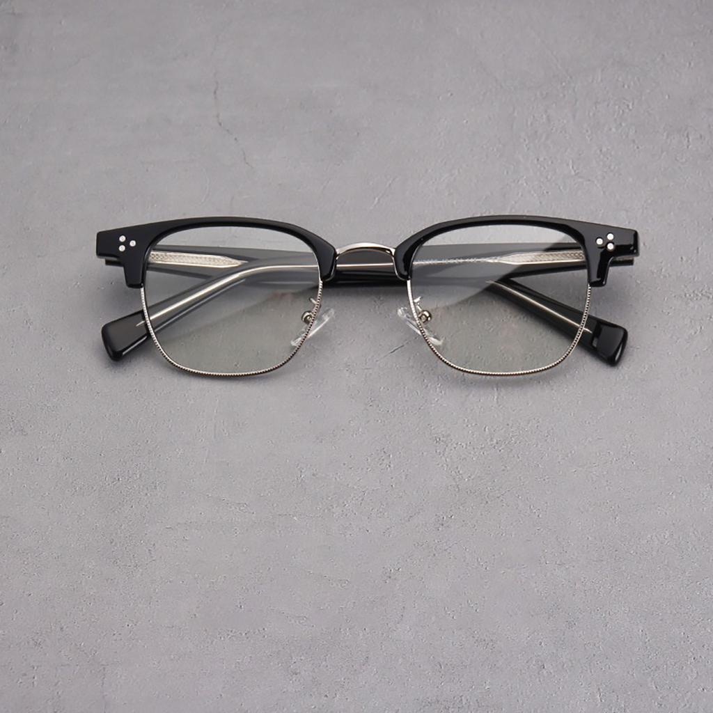 1 Pack Square Glasses Men's Retro Anti-Blue Light Computer Glasses Reading and Gaming Glasses Travel Fashion Women's Glasses