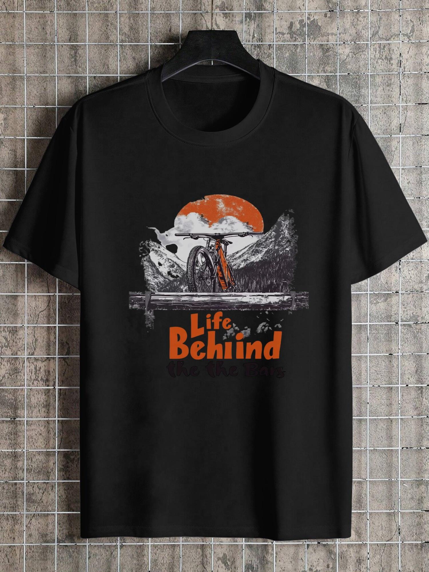 1pc Mountain Bike Bold Graphic T-shirt XXXL