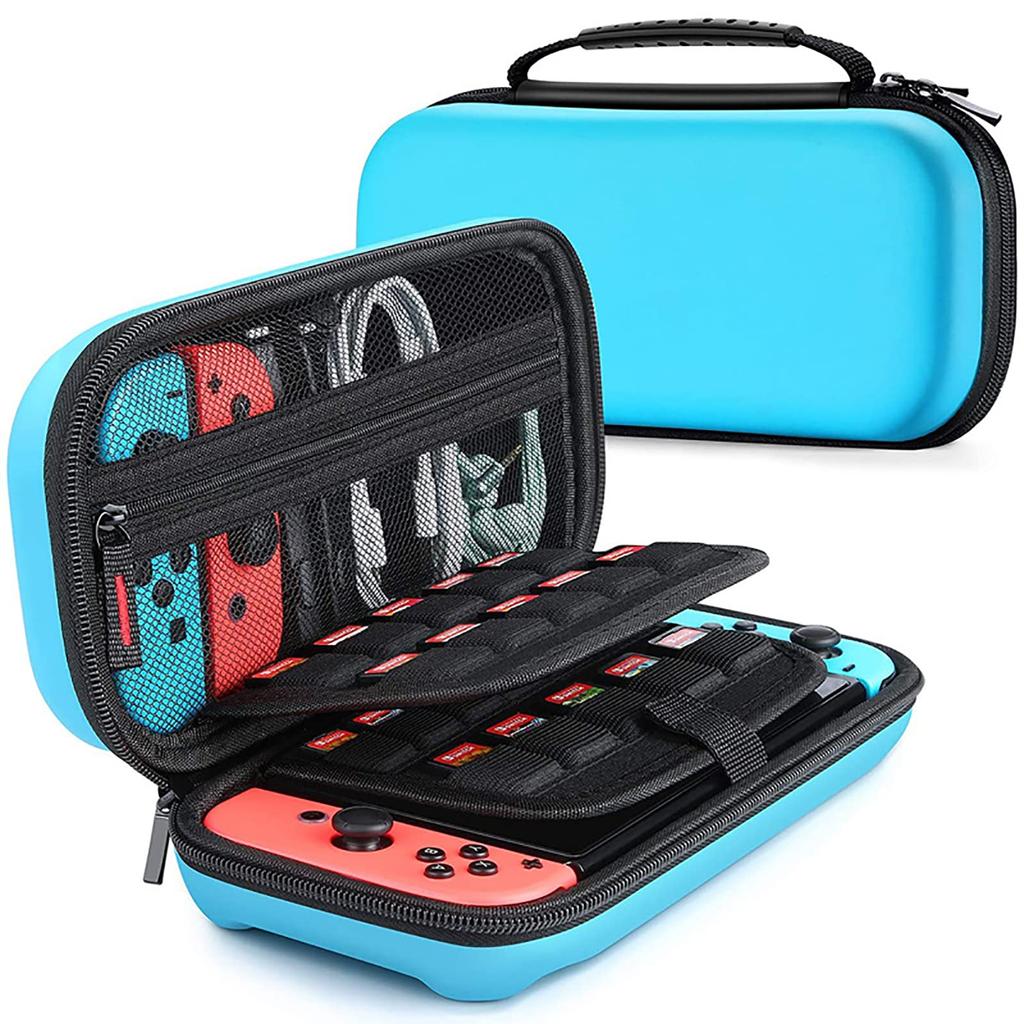 Compatible with Switch OLED Switch Dedicated Carrying Storage EVA Full Large Game Card Accessory for Can Store Small Convenient To Blue Models, Case,