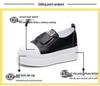 Women's 2025 Spring/Summer White Slip-On Hidden Heel Sneakers: Korean Style Casual Loafers