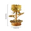 1 Stück Meditationsaltar Ornament Retro Stil Buddhistische Artikel Lotus Kerzenhalter Farbglas Kerzenleuchter Kerzenständer Halter