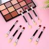 30 Pcs Dual End Eyeshadow Smudge Brush 2 In 1 Eyeshadow Sponge Concealer Brush Double Sided Eye Shadow Applicators Sticks 3 Inch Disposable Eye