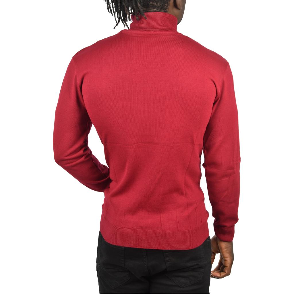 DeepSEA Slim Fit Baklava Desenli Tam Balıkçı Yaka Boğazlı Triko Balıkçı Yaka Kazak 2505507