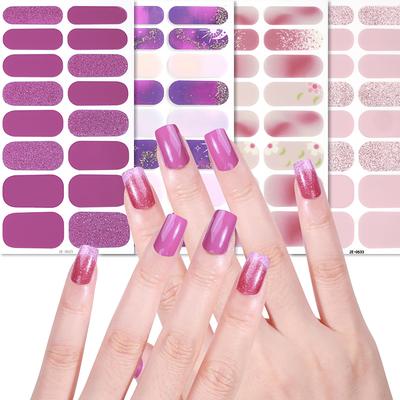 Wasserfester Nagelaufkleber Schmetterling Nagellackaufkleber Selbstklebende Gele Nagelstreifen mit Nagelfeile Nageldekorationen