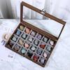 Natural Crystal Broken Stone Gem Specimen Box Mineral Crystal Raw Stone Display Box Teaching Ornamental Stone Collection