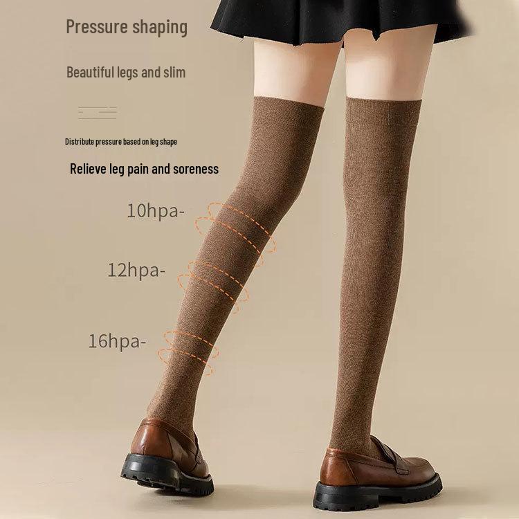 Upgraded Anti-slip Women's Over-the-Knee Thigh High Socks - Thick Warm High Tube Calf Length for Autumn & Winter